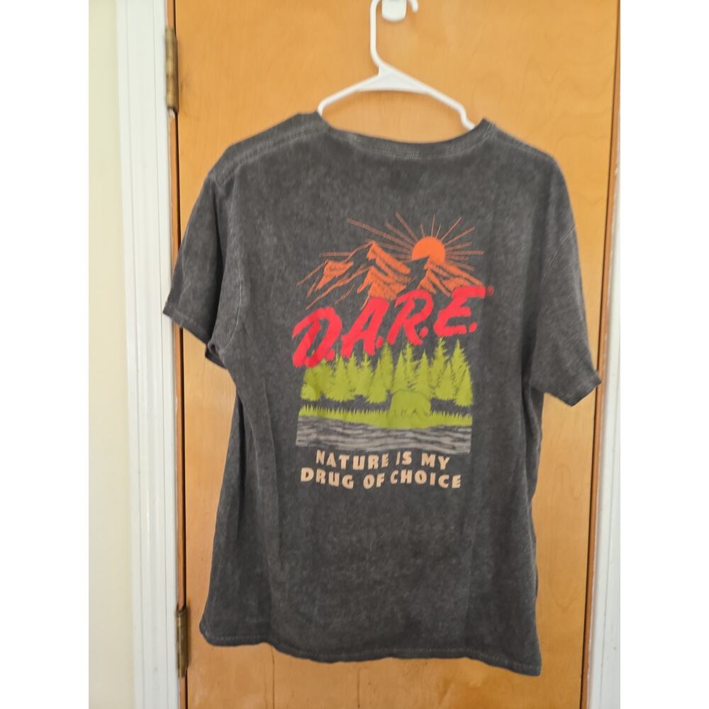 Vintage D.A.R.E Nature Is My Drug Of Choice Adult Shirt Size L Y2K